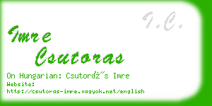 imre csutoras business card